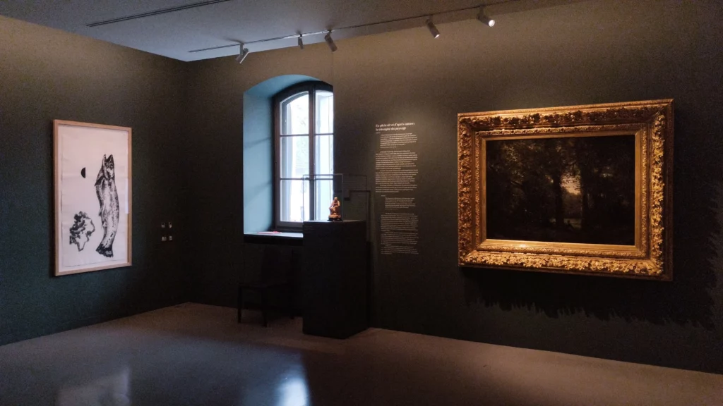 Exhibition view of Paolo Boosten's work in the Courbet Museum in Ornans, France, 2026.