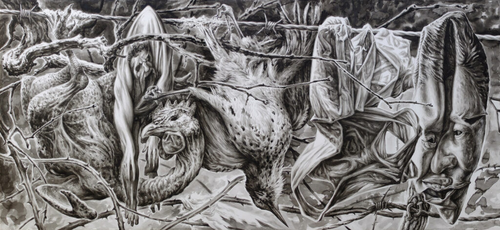 Theatrum Vitae - Inck on paper - 80 x 180 cm - Paolo Boosten - 2022